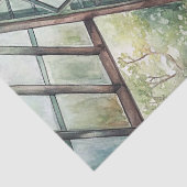 Waterverf  rozen kas tissuepapier (Detail)