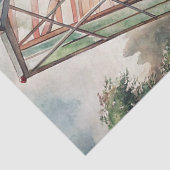 Waterverf  rozen kas tissuepapier (Detail)