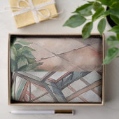 Waterverf  rozen kas tissuepapier (Geschenk)