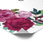 Waterverf rozen Klantenboekkalligrafie Poster (Hoek)
