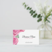 Waterverf Rozen Kledingwinkel Visitekaartje (Staand voorkant)