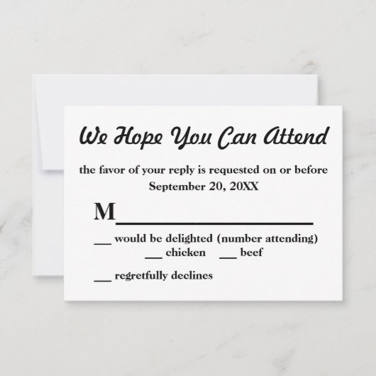 Waterverf Rozen Kleine RSVP Reageer (Voorkant)