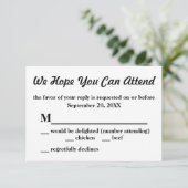 Waterverf Rozen Kleine RSVP Reageer (Staand voorkant)