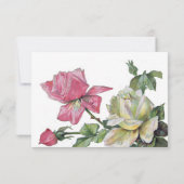 Waterverf Rozen Kleine RSVP Reageer (Achterkant)