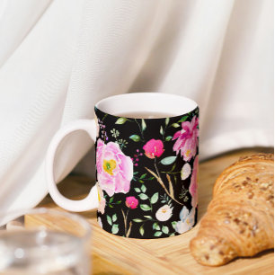 Waterverf Rozen Koffiemok