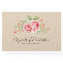 Waterverf Rozen | Kraft papieren bruiloft