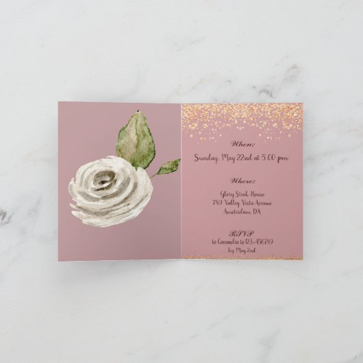 Waterverf Rozen Kreukvrij 40e verjaardag (Binnen)