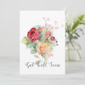 Waterverf Rozen krijgen een goede Kaart (Staand voorkant)