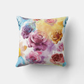 Waterverf Rozen Kussen (Achterkant)