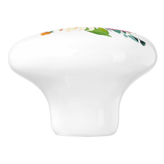 Waterverf Rozen Land keramische schedel Keramische Knop (Zijkant)