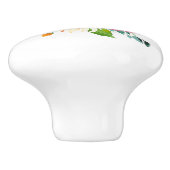 Waterverf Rozen Land keramische schedel Knop (Zijkant)