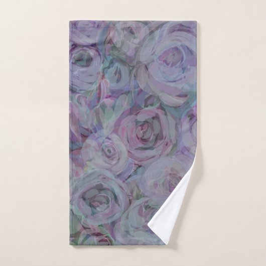 Waterverf Rozen lavender Bad Handdoek (Handdoek)