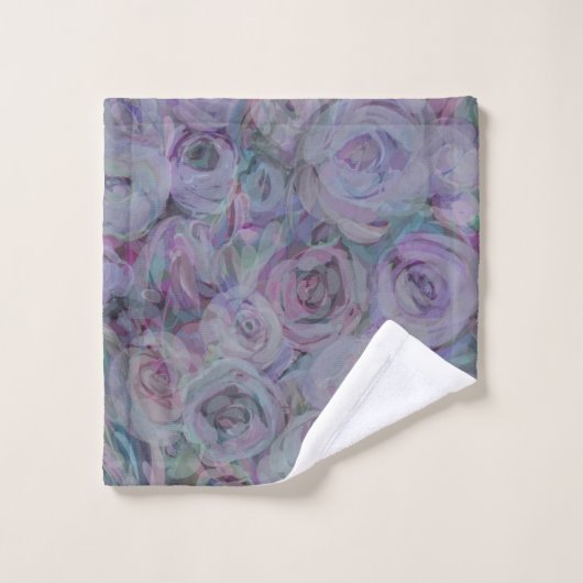 Waterverf Rozen lavender Bad Handdoek (Wasdoekje)
