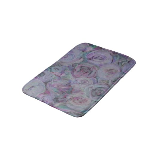 Waterverf Rozen lavender Badmat (Gekanteld)