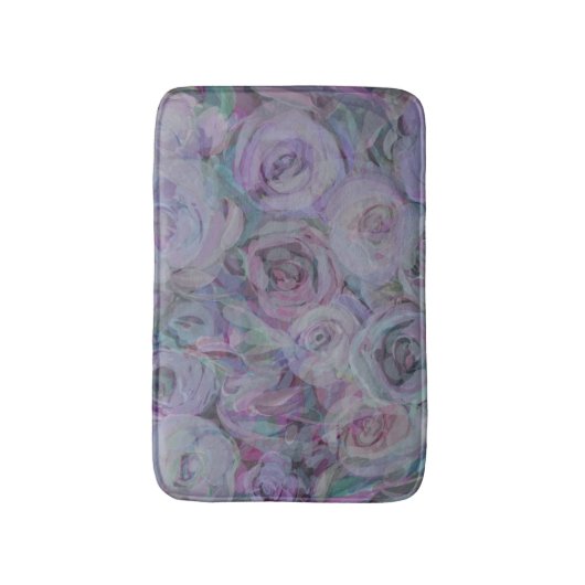 Waterverf Rozen lavender Badmat (Voorkant Verticaal)