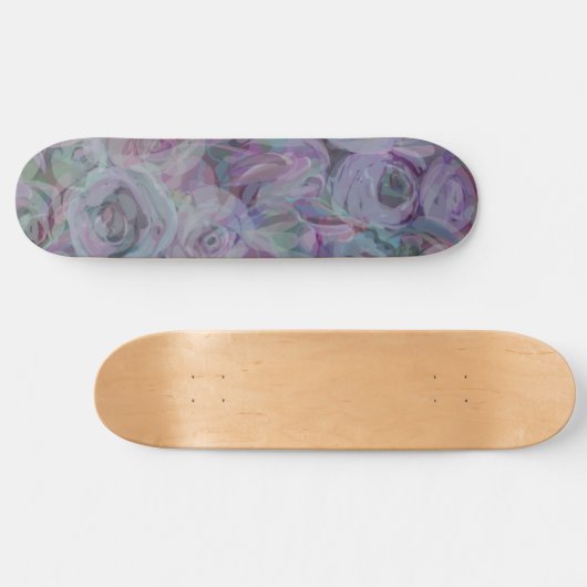Waterverf Rozen lavender Persoonlijk Skateboard (Horizontaal)