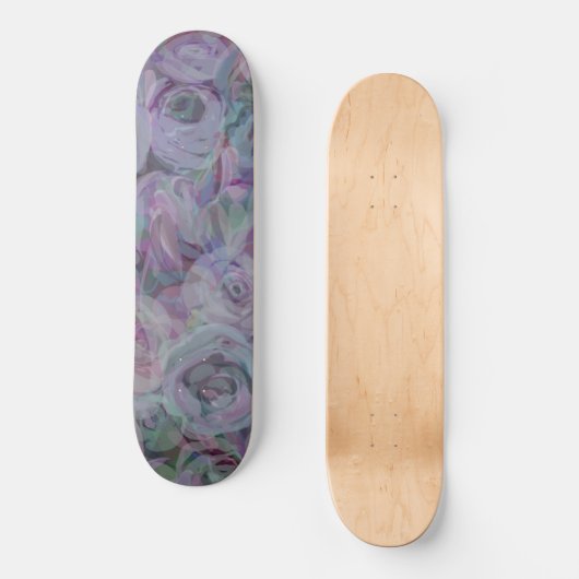 Waterverf Rozen lavender Persoonlijk Skateboard (Voorkant)