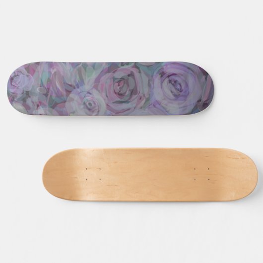 Waterverf Rozen lavender Persoonlijk Skateboard (Horizontaal)