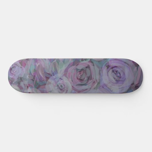 Waterverf Rozen lavender Persoonlijk Skateboard (Horizontaal)