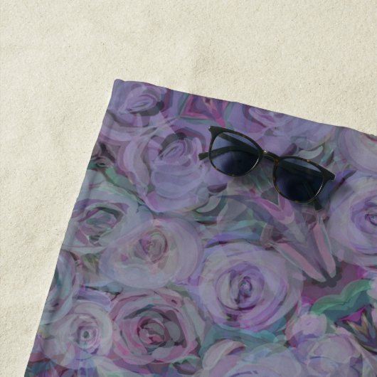 Waterverf Rozen lavender Strandlaken (In situ)