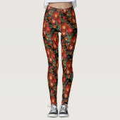 Waterverf, rozen. leggings (Voorkant)