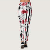 Waterverf rozen leggings (Achterkant)