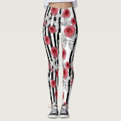 Waterverf rozen leggings (Voorkant)