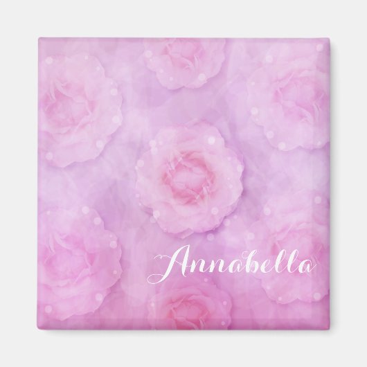 Waterverf rozen magneet (Voorkant)