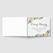 Waterverf Rozen Memorial Funeral Herdenking Gastenboek (Volledig)