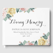 Waterverf Rozen Memorial Funeral Herdenking Gastenboek (Voorkant)