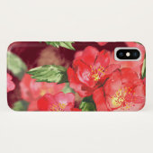 Waterverf Rozen met de groenen Case-Mate iPhone Case (Achterkant (horizontaal))