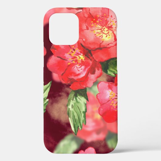 Waterverf Rozen met de Groenen Hoesje-Mate iPhone  Case-Mate iPhone Case (Achterkant)