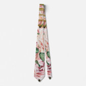 Waterverf Rozen met goudglitterstrepen Stropdas (Voorkant)