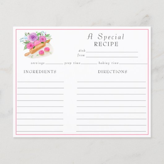 Waterverf Rozen met Rolling Pin (Voorkant)