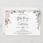 Waterverf Rozen met Vlinders Baby shower Kaart (Voorkant)