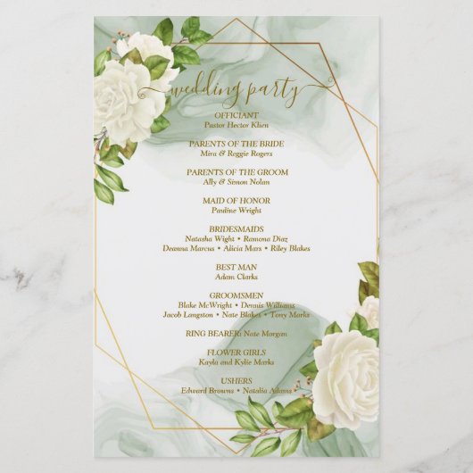 Waterverf Rozen minimaliseringsprogramma voor brui (Achterkant)