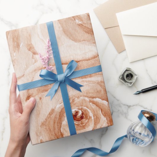 Waterverf rozen moderne beige partij cadeaupapier (Geschenken)
