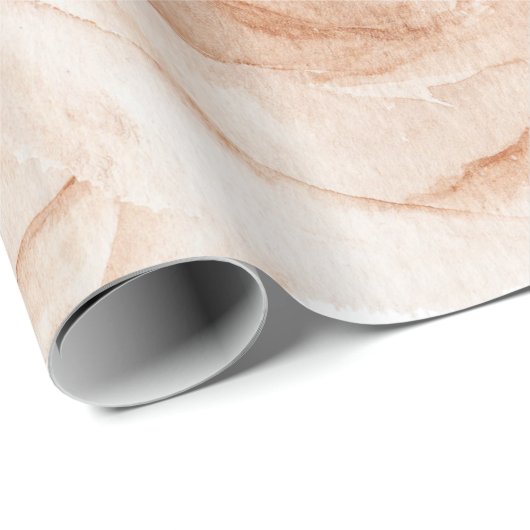 Waterverf rozen moderne beige partij cadeaupapier (Rol Hoek)