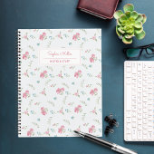  Waterverf Rozen Monogram Jouw naam Notitieboek