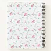 Waterverf Rozen Monogram Jouw naam Notitieboek (Achterkant)