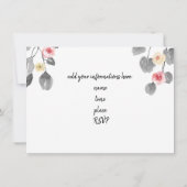 waterverf rozen muziekrecital kaart (Achterkant)