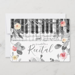 waterverf rozen muziekrecital kaart