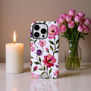 Waterverf Rozen naadloos patroon iPhone 16 Pro Hoesje