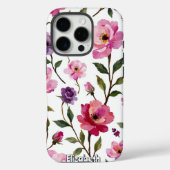 Waterverf Rozen naadloos patroon Case-Mate iPhone Case (Achterkant)