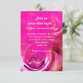 WATERVERF ROZEN NEON Bat Mitzvah Party Kaart (Staand voorkant)