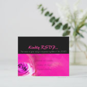 WATERVERF ROZEN NEON Bat Mitzvah RSVP-kaart RSVP Kaartje (Staand voorkant)