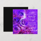 WATERVERF ROZEN NEON Bat Mitzvah Uitnodiging (Voorkant / Achterkant)