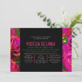 WATERVERF ROZEN NEON Joods Baby Kaart (Staand voorkant)