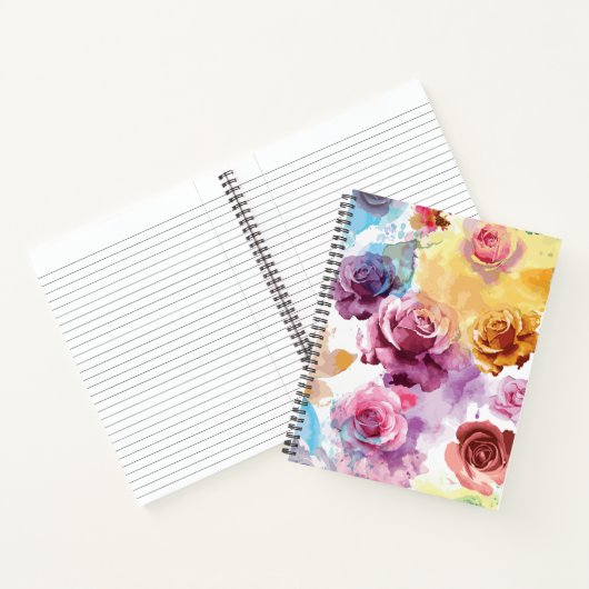 Waterverf Rozen Notitieboek (Binnen)