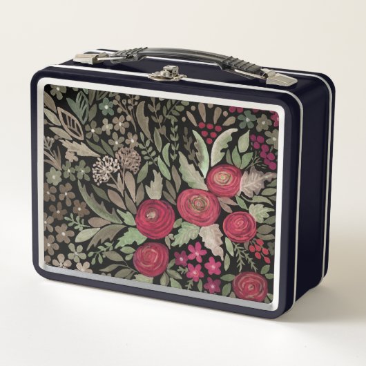 Waterverf rozen op een zwarte achtergrond, waterve (Voorkant)